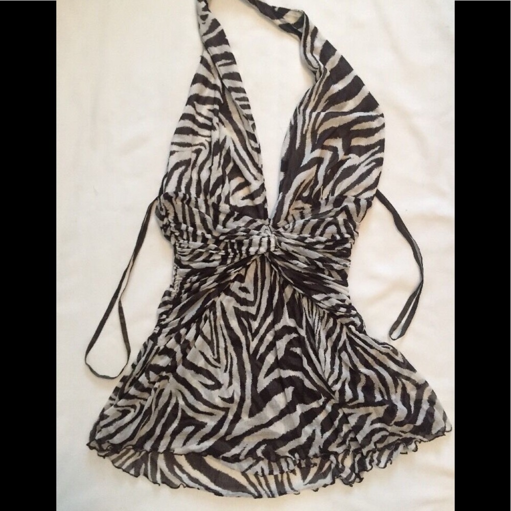 Diane von Furstenberg Zebra Halter Top